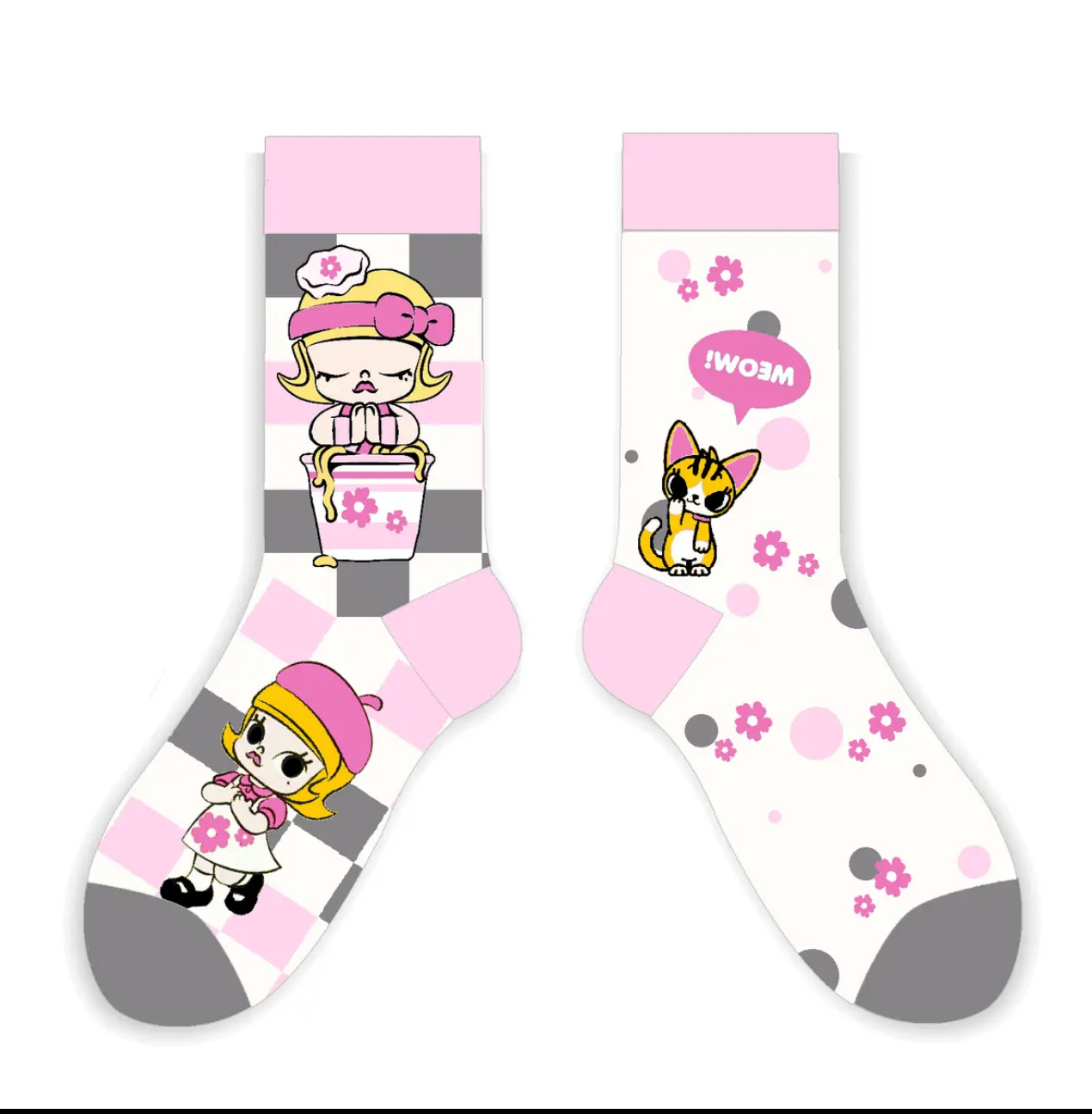 特（三双发货）情侣潮袜卡通秋冬长筒袜