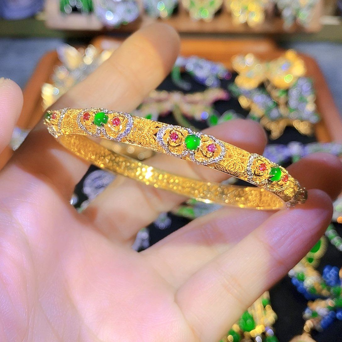 吊坠(不含链)银S925镶嵌翡翠