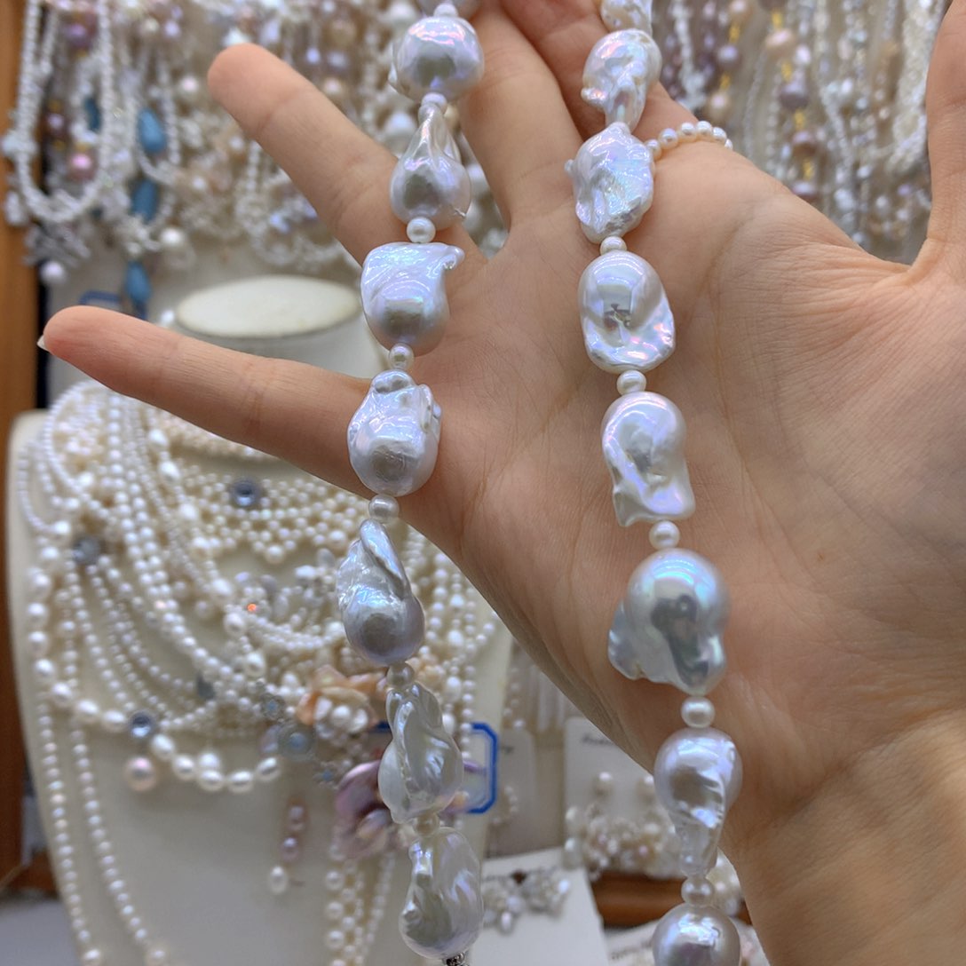 小***饰合金淡水珍珠项链耳饰