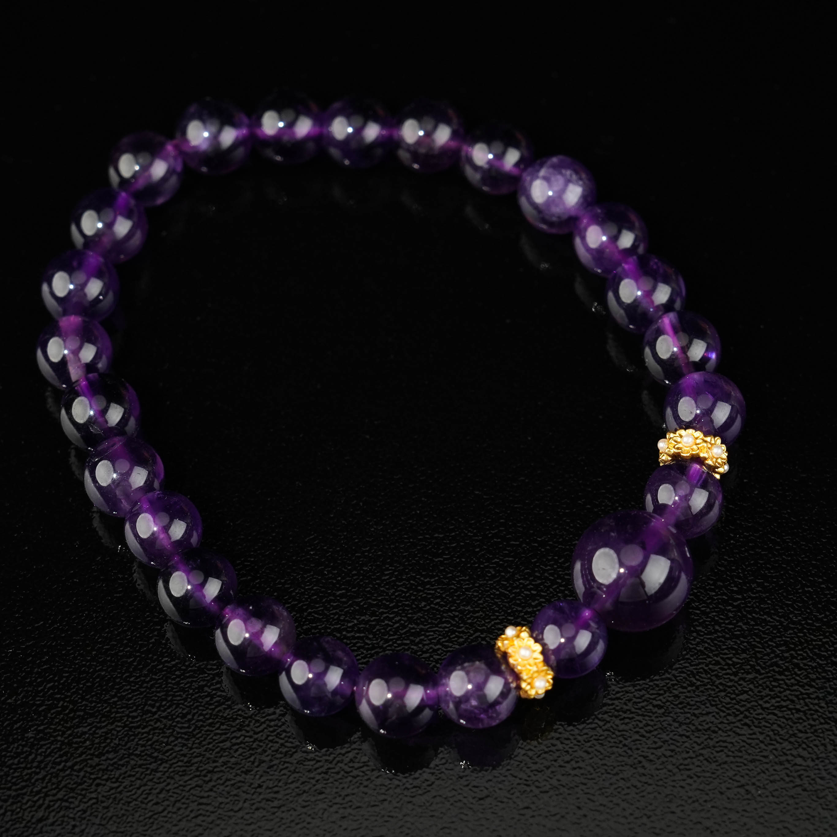 G紫水晶手串 多样性发一 -CB016（卡径：7mm）