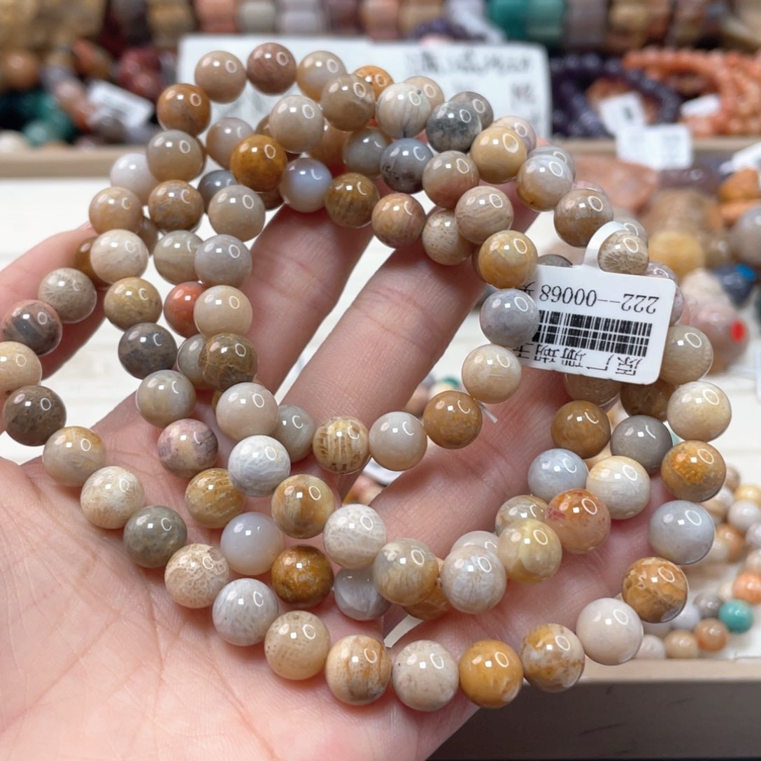 未镶嵌手链硅化玉欢*117