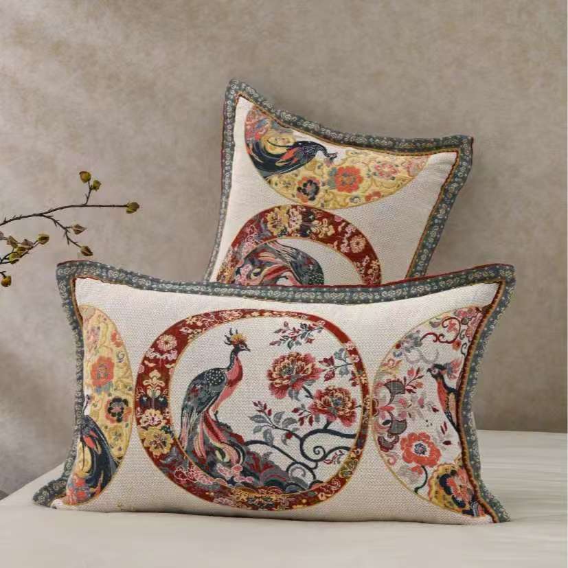 国宾伴手礼纱布枕套--百鸟朝凤