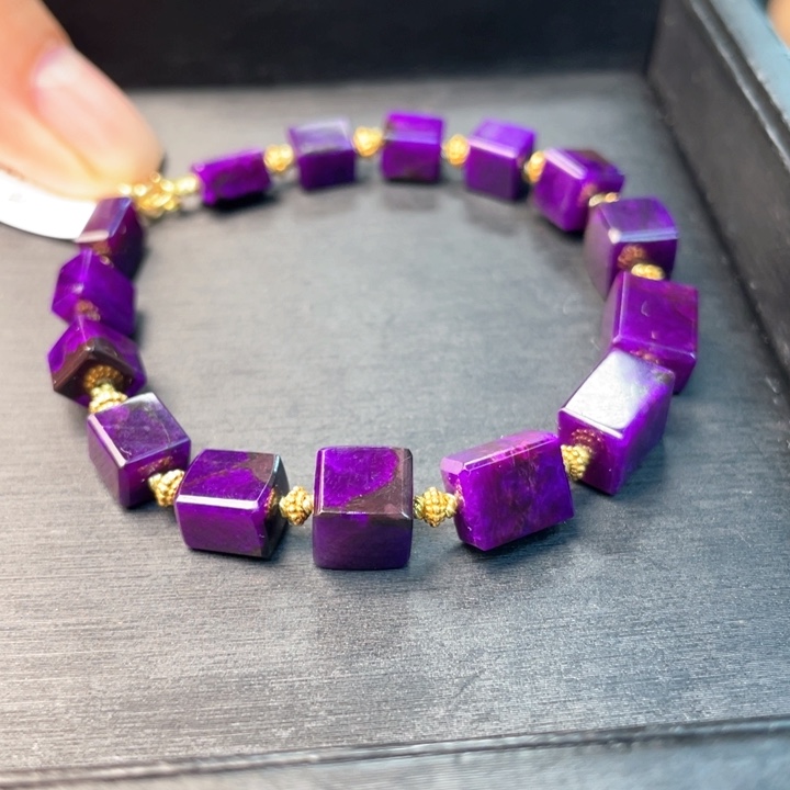 苏纪石（舒俱来）手链18K金镶嵌