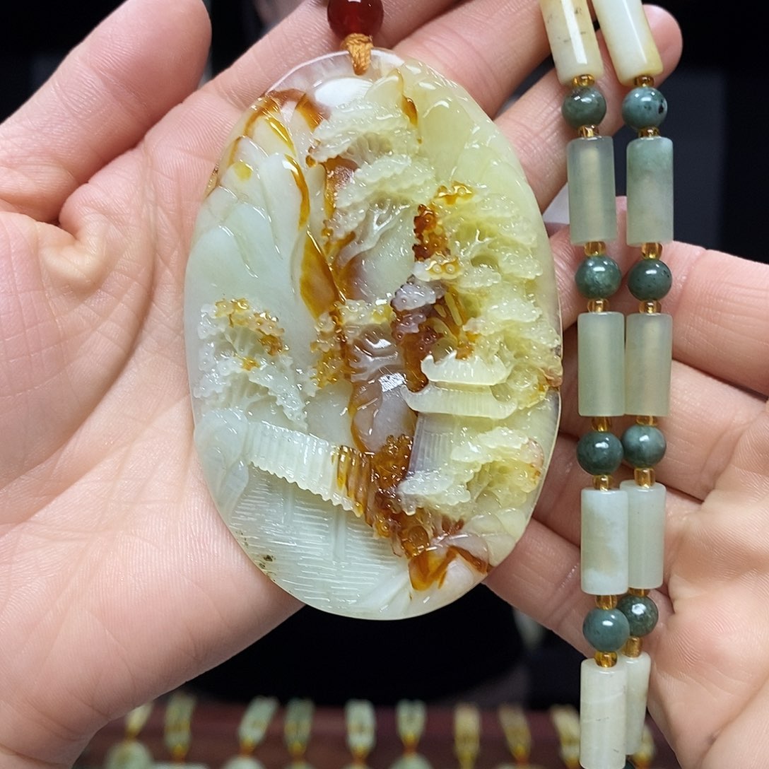 岫玉挂件吊坠手链未镶嵌