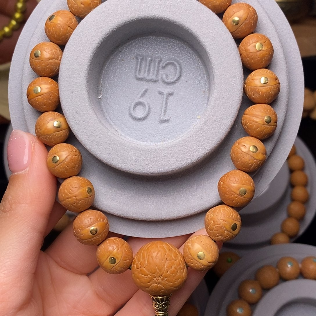 11.5➕菩提手串铜钉25新籽
