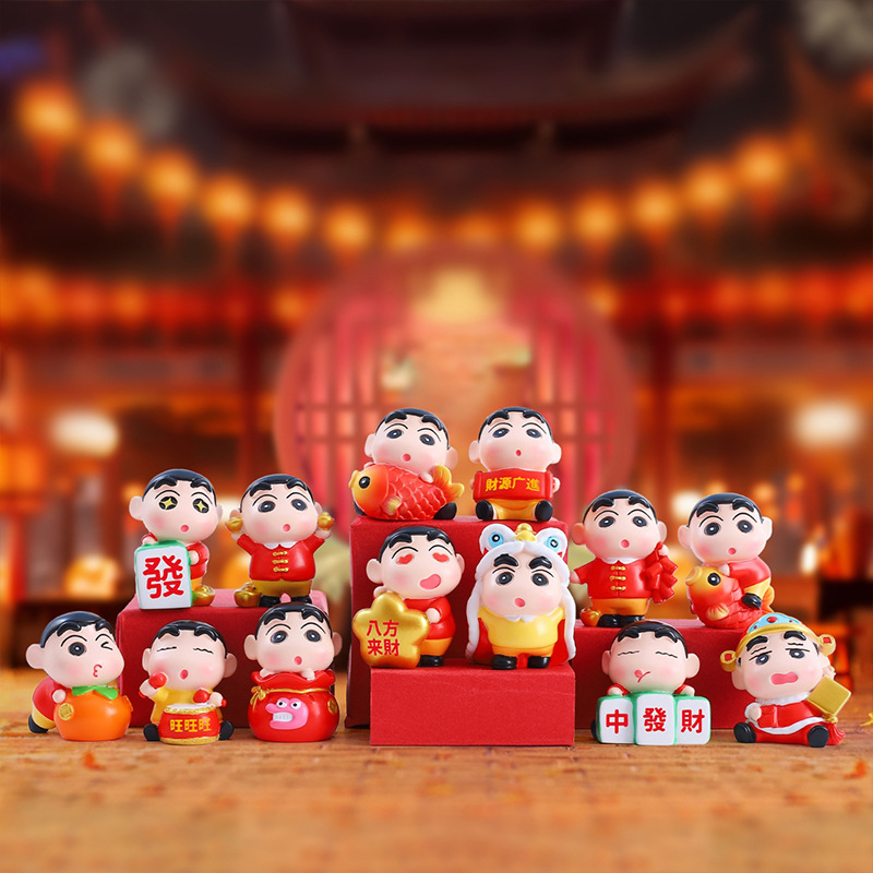 【拆盒】祥瑞小新愿福气连连萌粒蜡笔小新盲盒手办