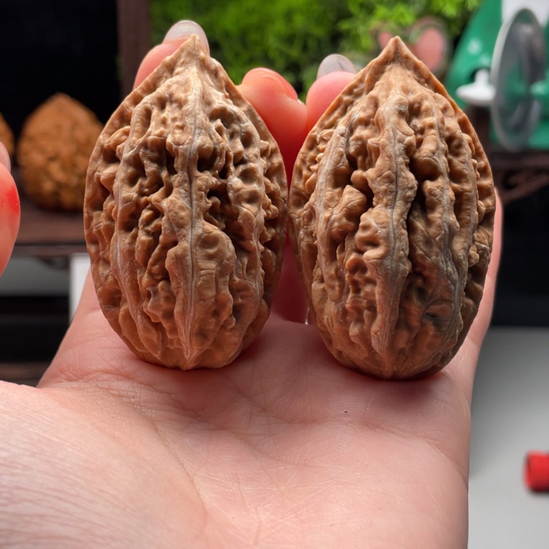 文玩核桃把件小楸千花皮53
