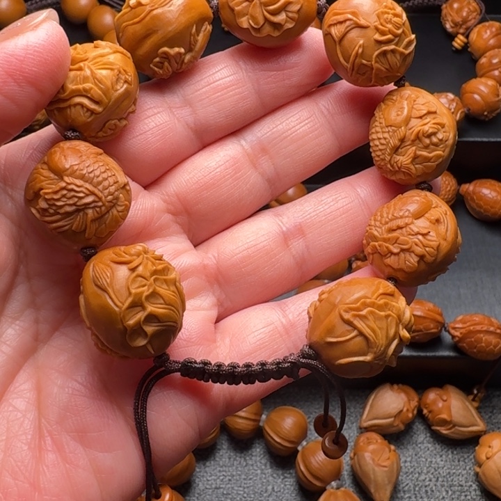 手串/手链橄榄核手工荷花鱼