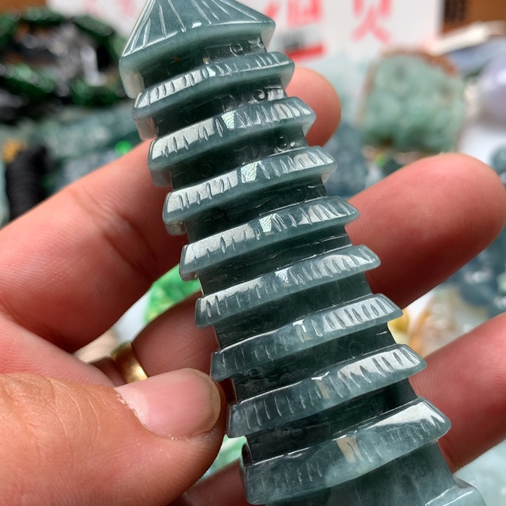 翡翠颈饰未镶嵌保真天然a货翡翠