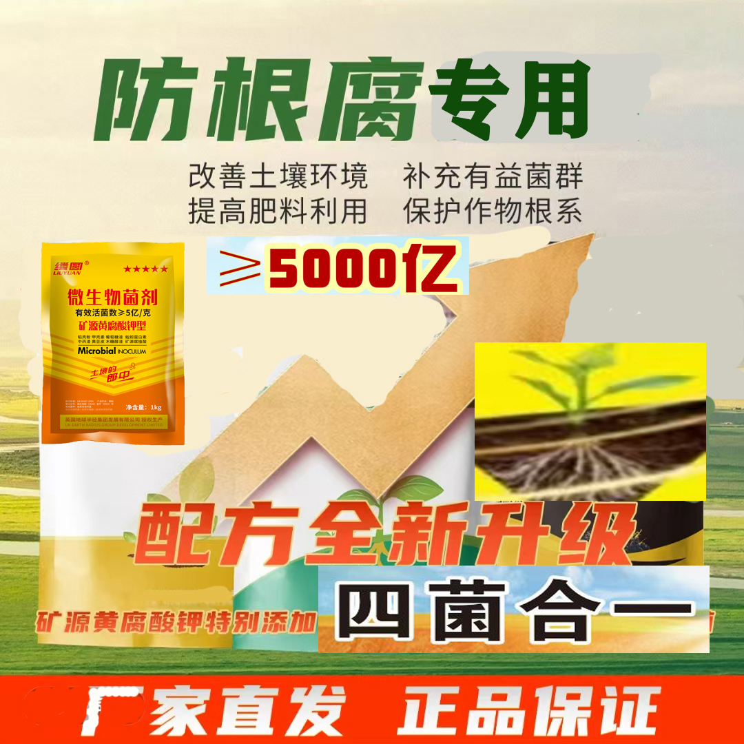 微生物菌剂进口技术芽孢杆菌源头厂家改良土壤生根四菌合一缕圆牌