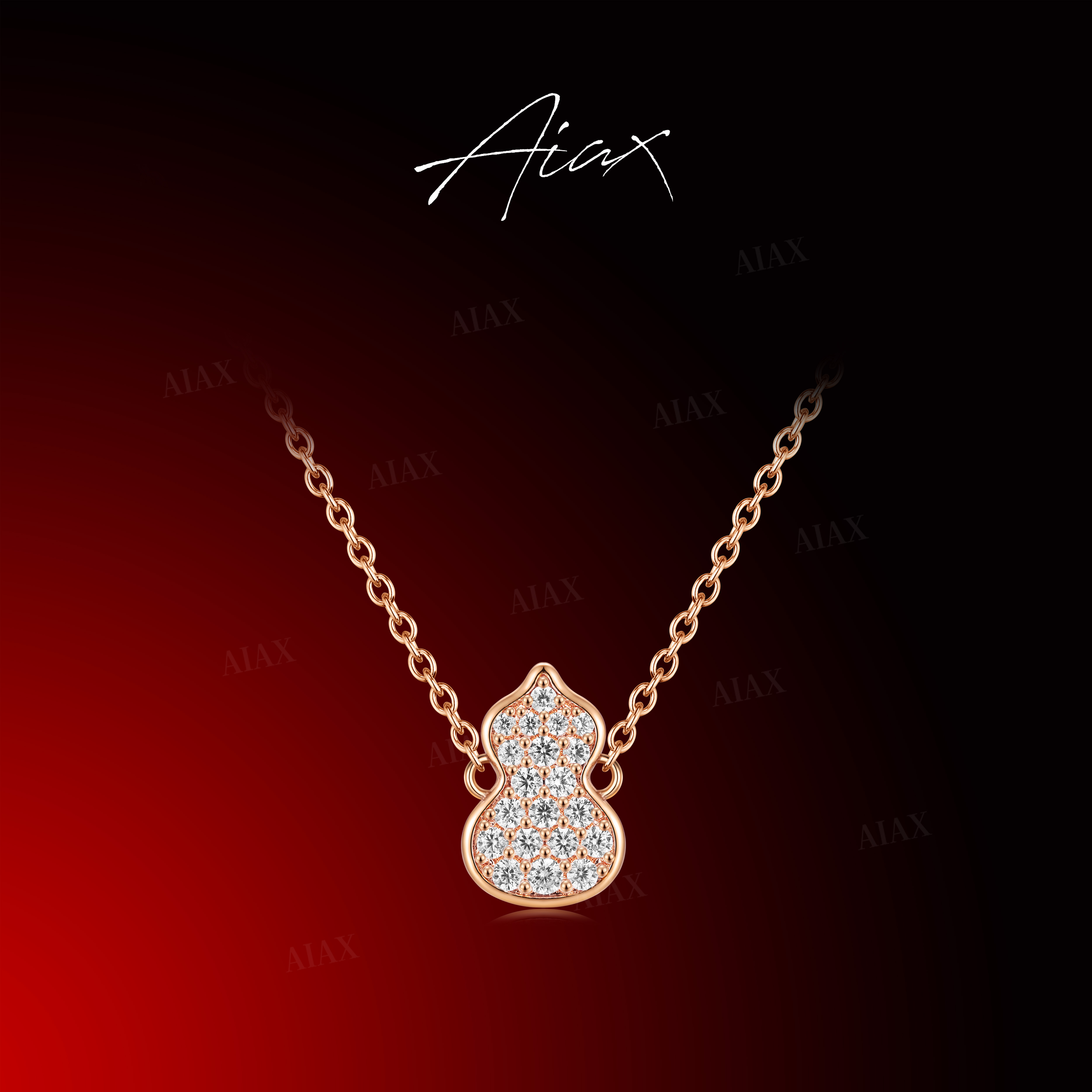 AIAX 925银 镀K金【春上新】【福禄】招财好运葫芦项链TSJ9502