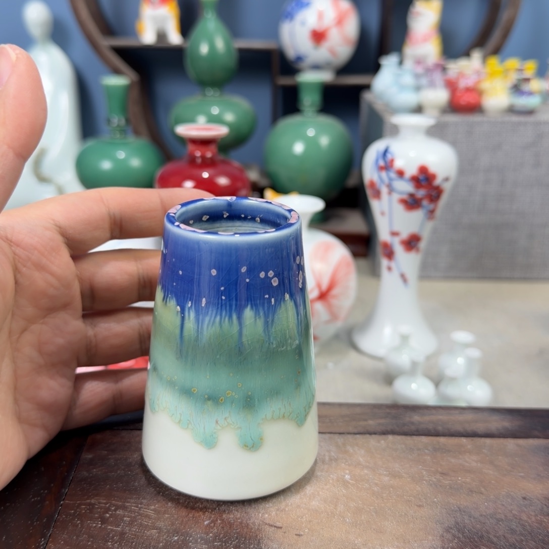 陶瓷手工小花器摆件