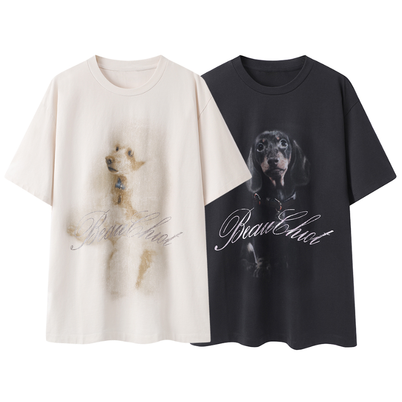 H1102-2025春季新款百搭款式卡通印花短袖T恤女