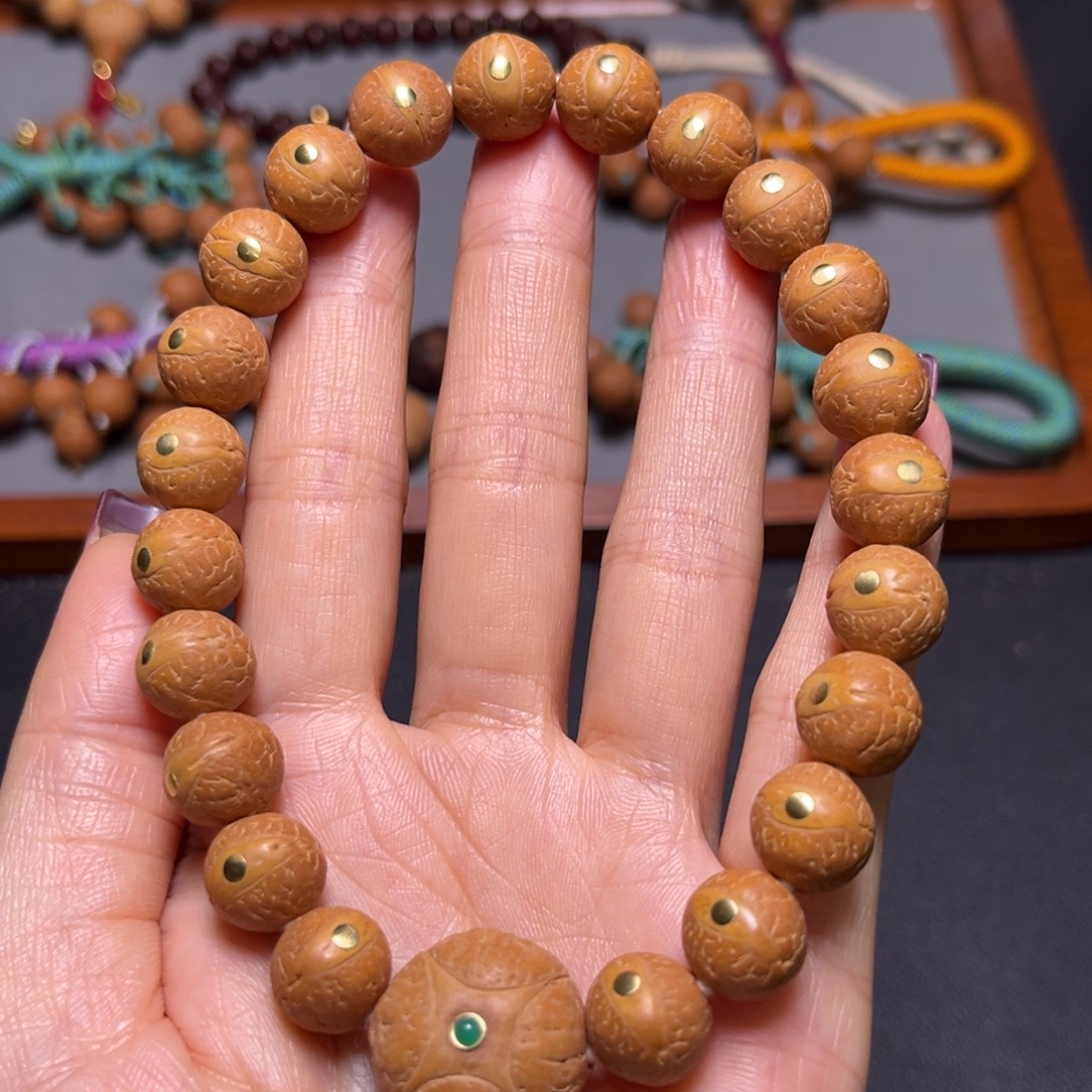 吊坠凤眼菩提11.5mm2025精品铜钉手串