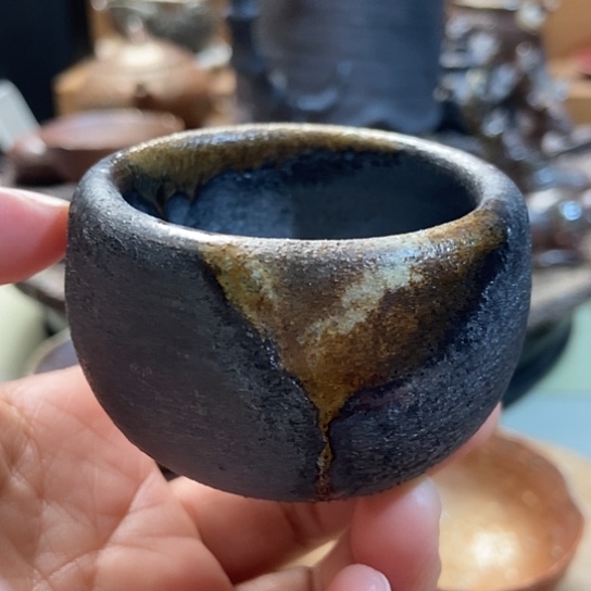 杯禅定杯柴烧裸烧手作品
