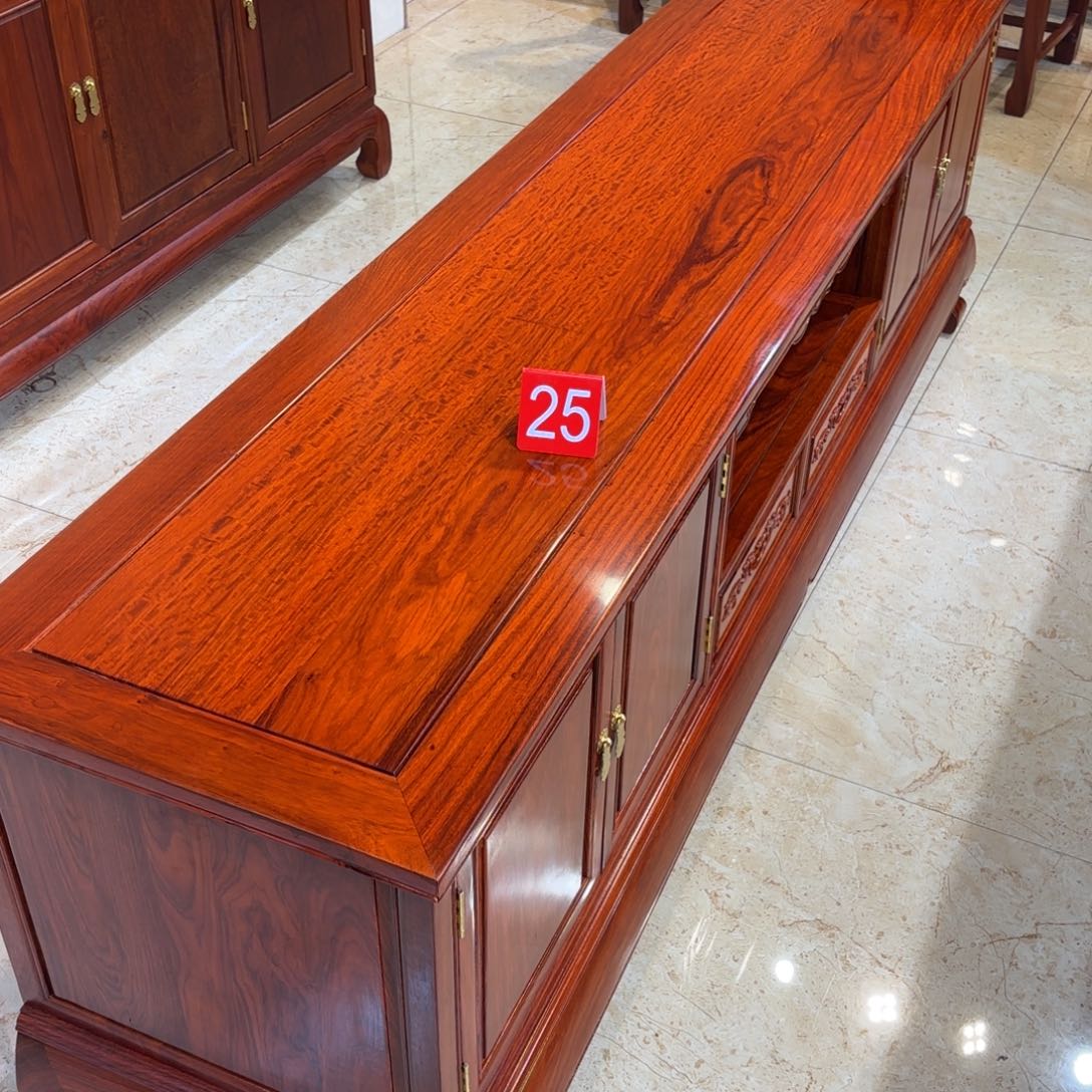 家***女花梨木类柜类家具25号刺猬紫檀电视柜