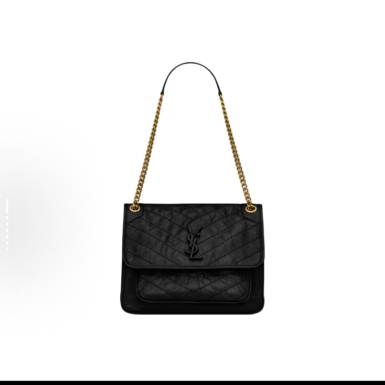 未使用 YSL/圣罗兰 壹所/YSL niki 中号 黑金 金链 新款 闲置双12