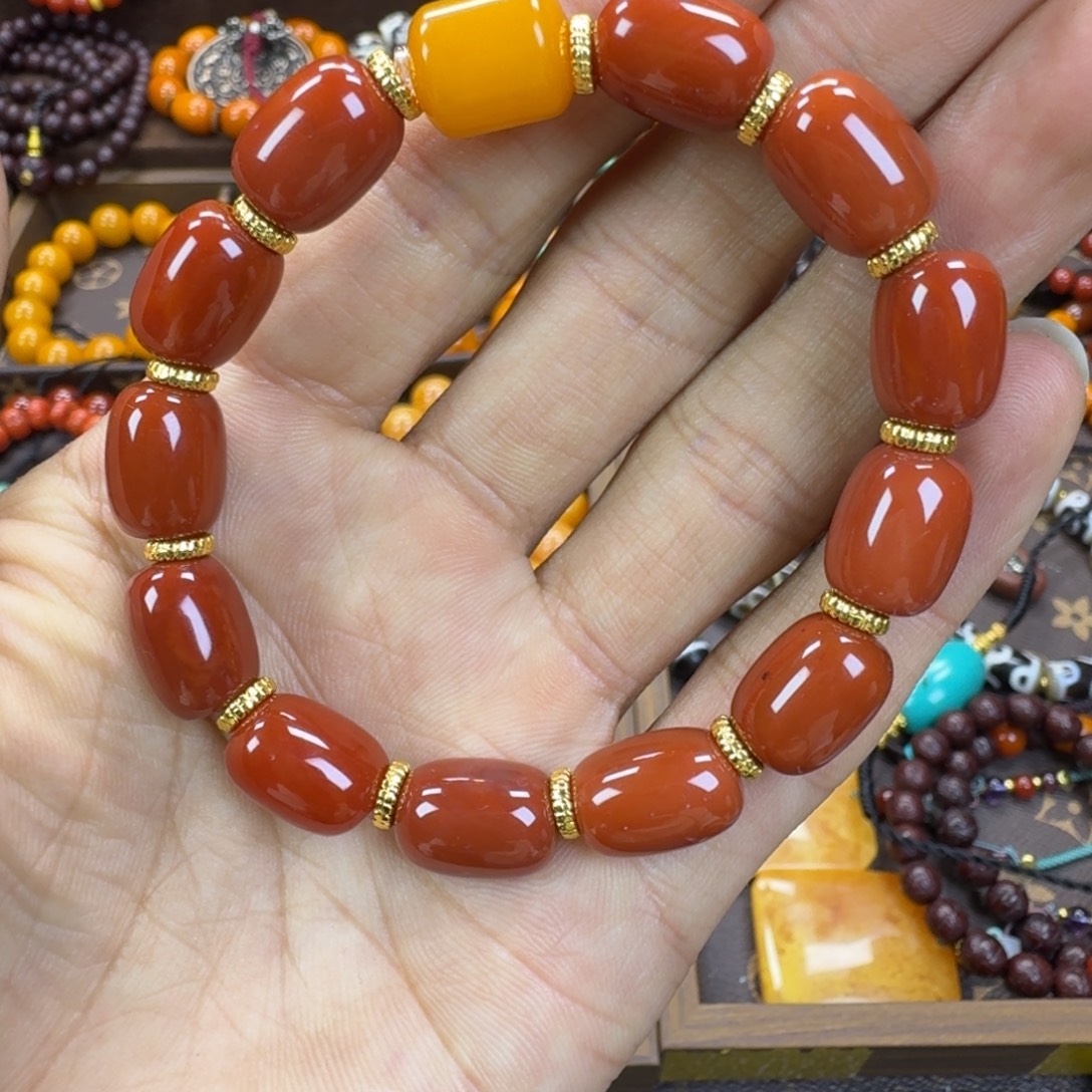 南红玛瑙未镶嵌手链