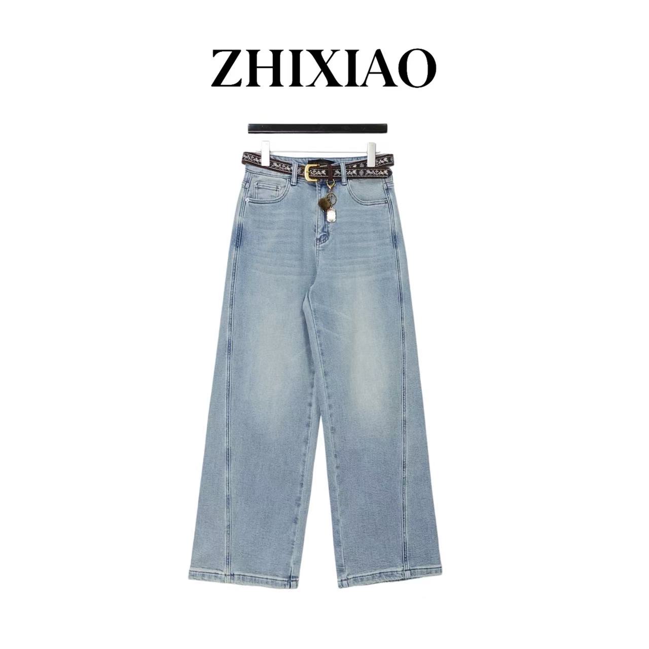 【ZHIXIAO】秋冬新款：口袋刺绣牛仔裤1920