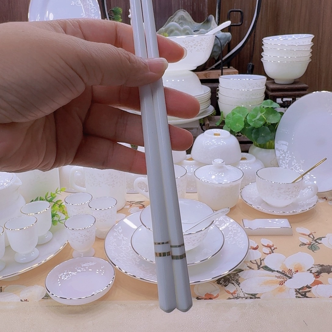 瓷景德镇骨瓷筷子10双