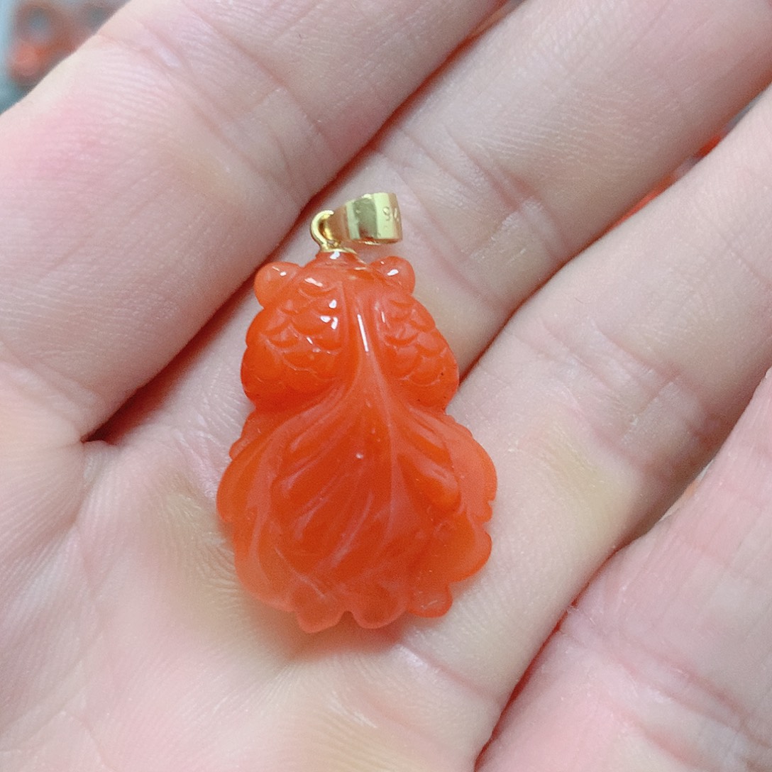 吊坠(不含链)银S925镶嵌南红玛瑙