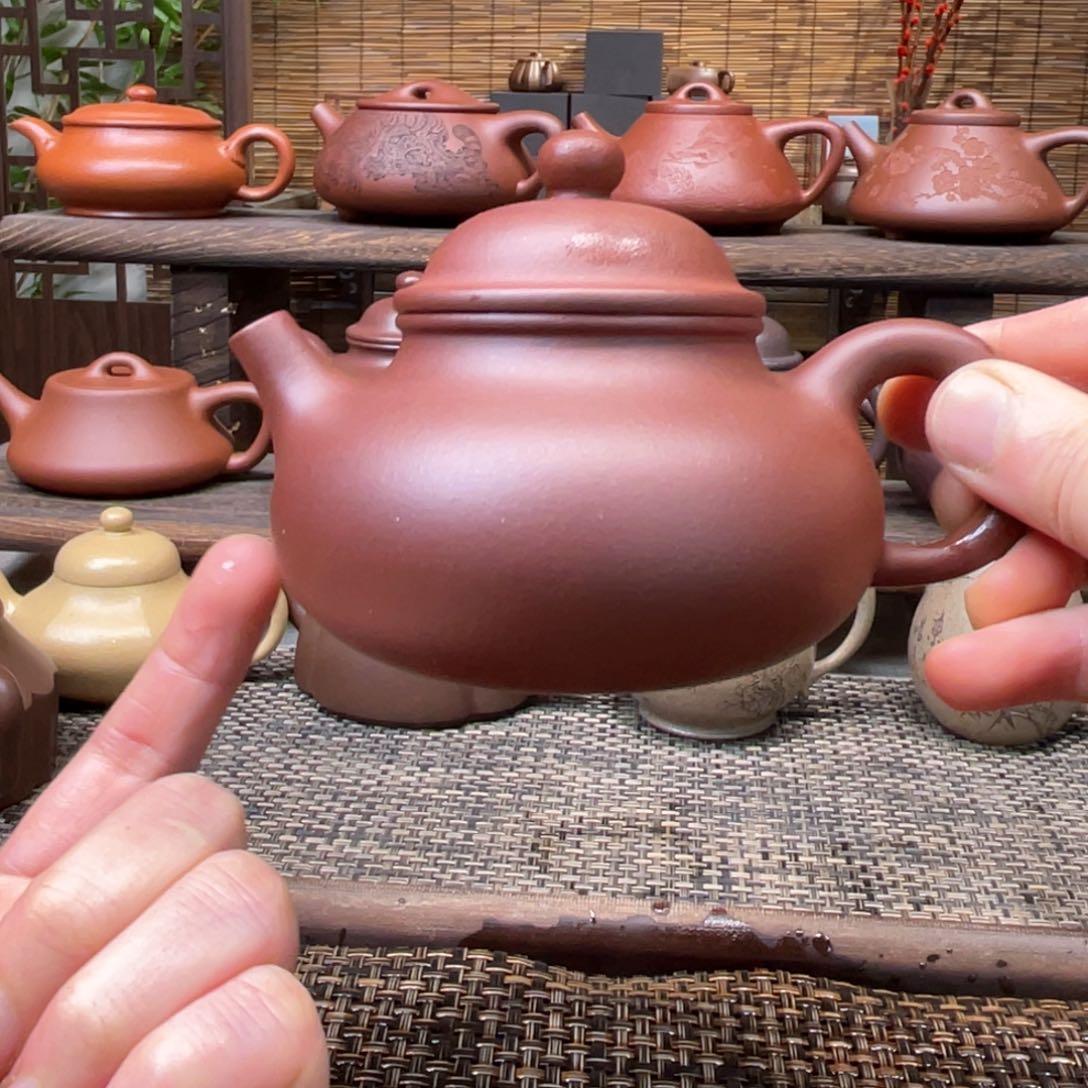 紫砂茶壶宜兴原矿紫砂手工制220