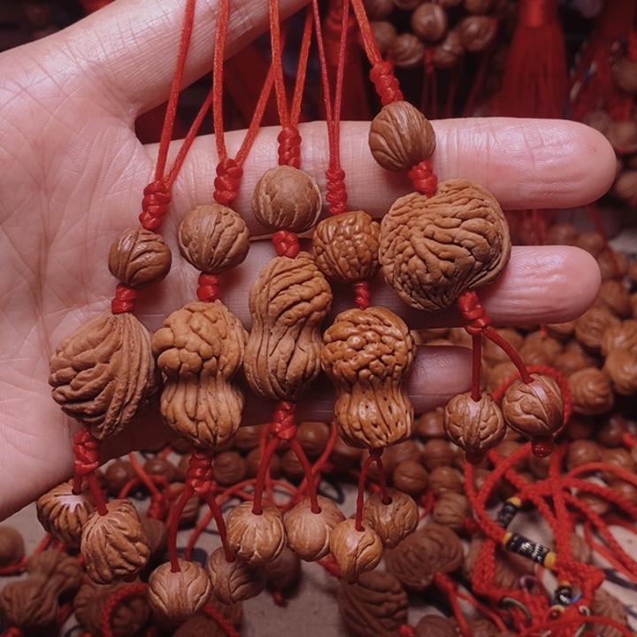 吊坠桃核桃枭挂件