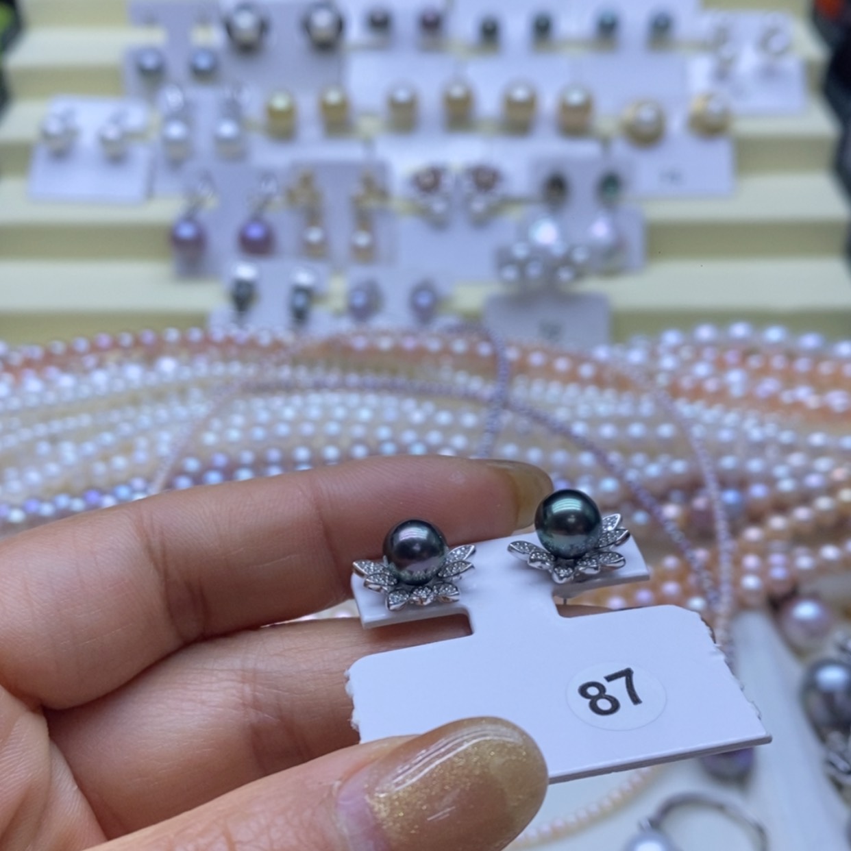 【闪购商品】海水珍珠耳饰银S925镶嵌