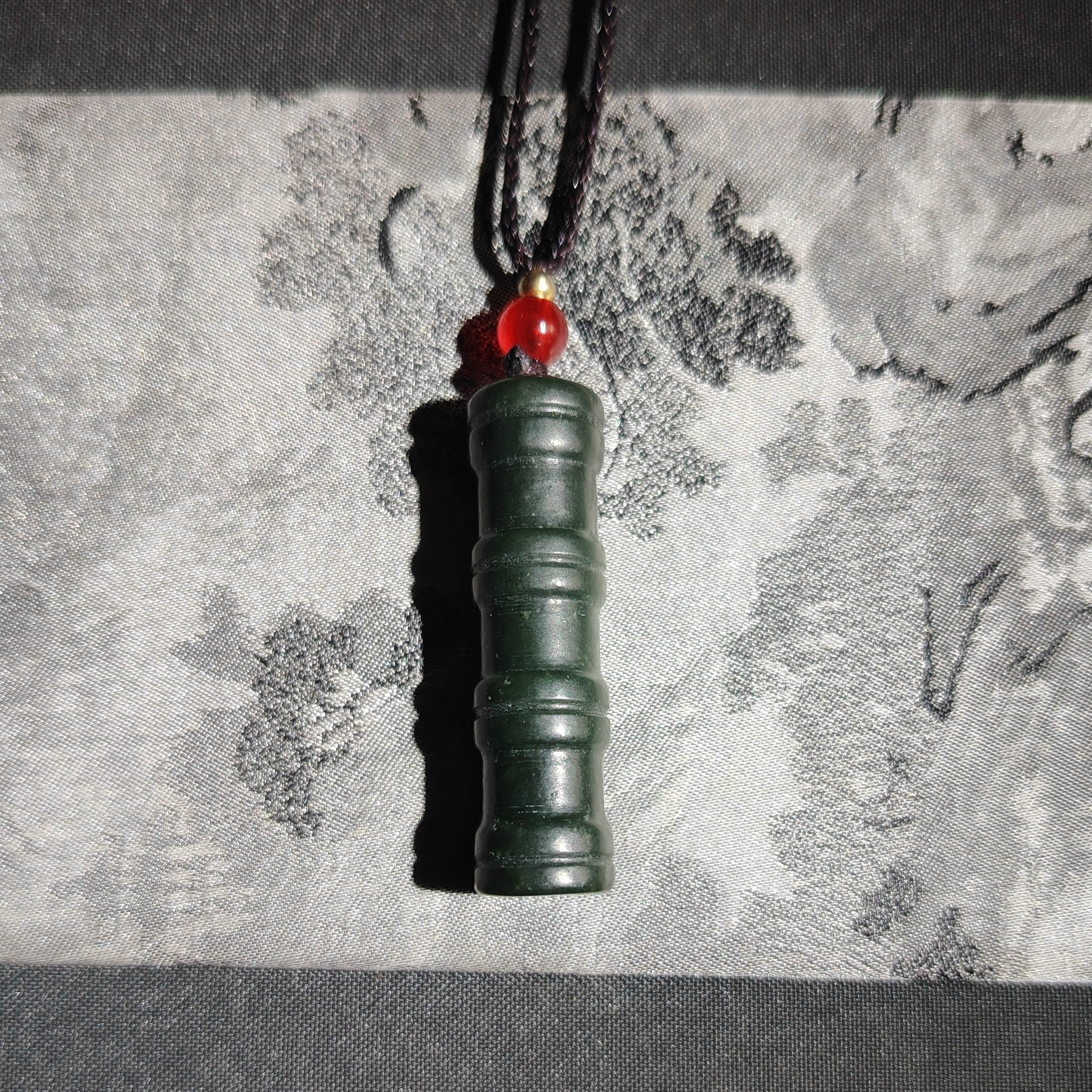 【雷总福利】天然和田玉玉竹节吊坠