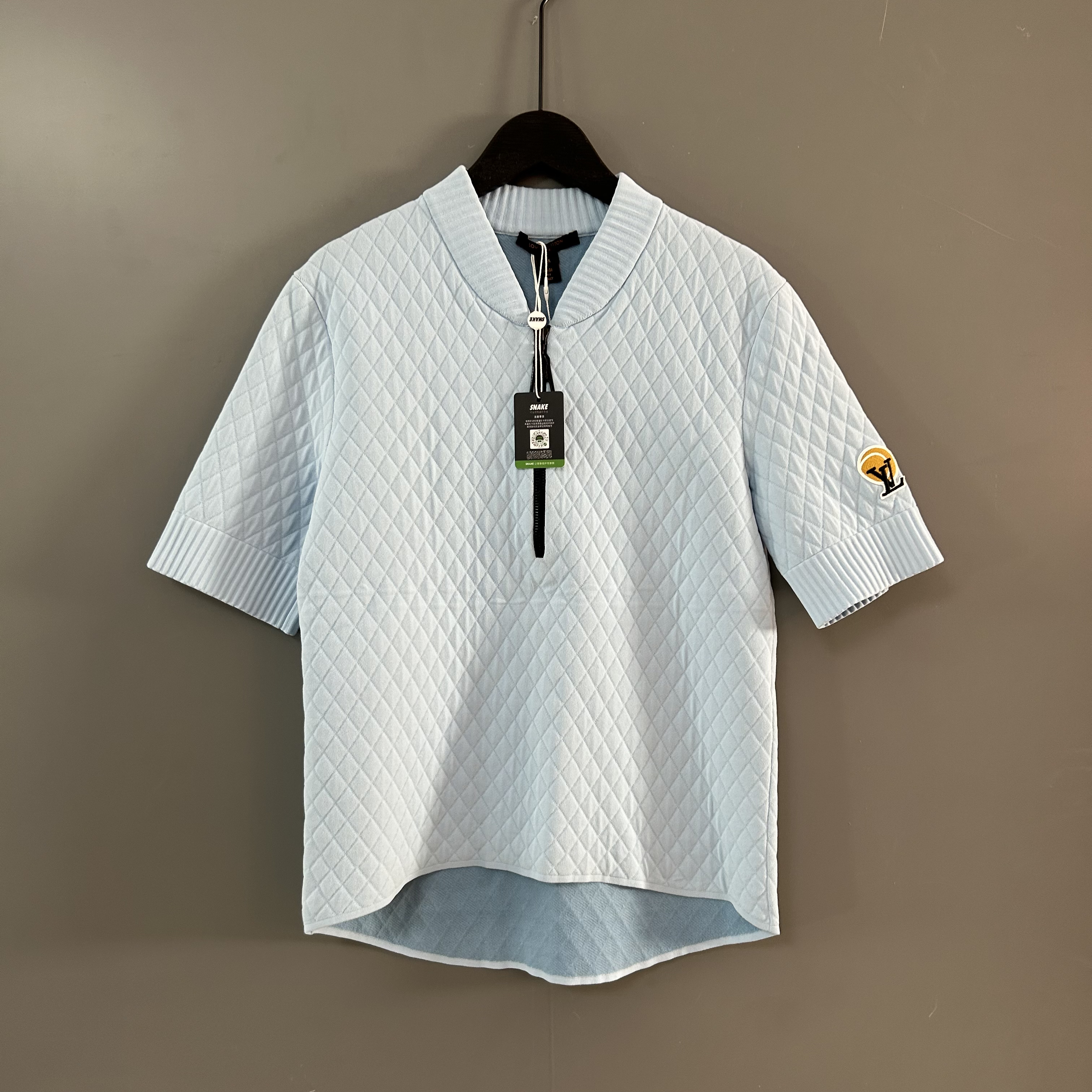 99新 LouisVuitton/路易威登 LV蓝色半袖上衣