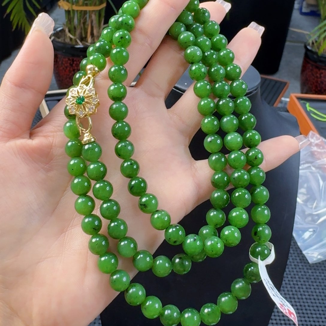 和田玉（碧玉）未镶嵌颈饰卡8的108