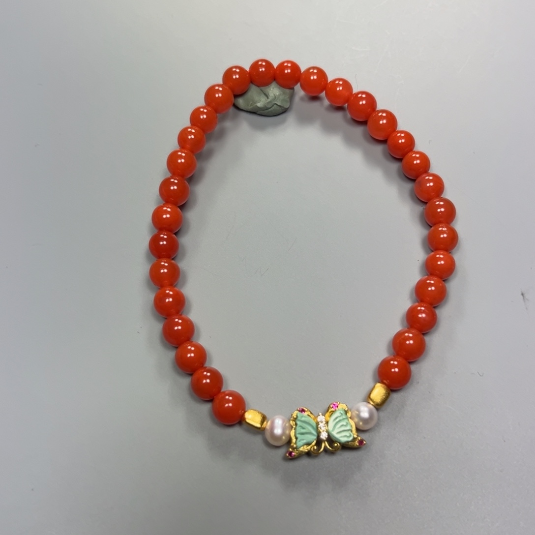 南红玛瑙柿子红单圈DIY款5mm未镶嵌