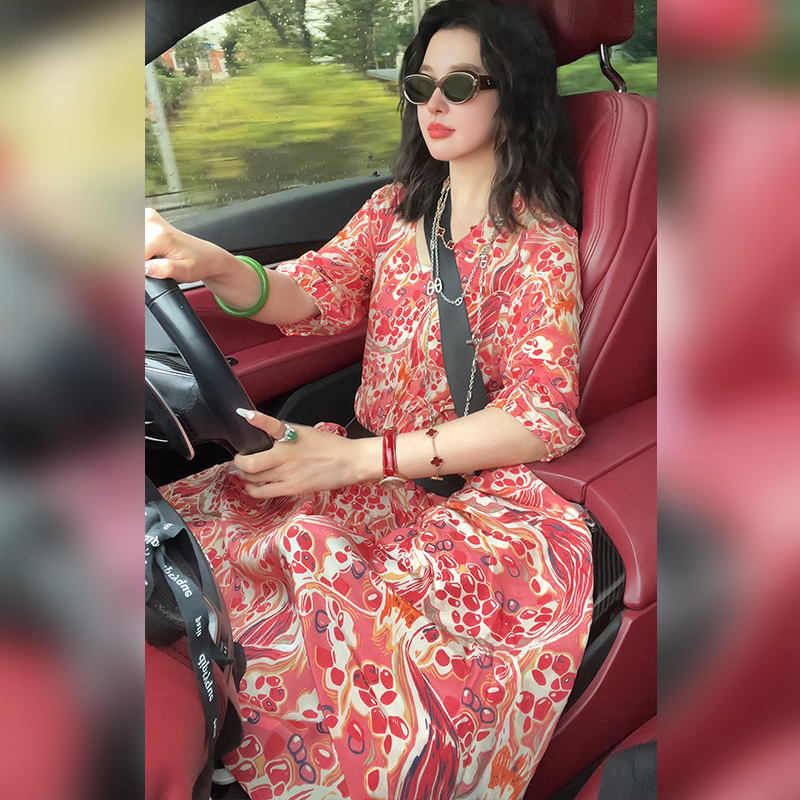 【Linda姐高端线】夏季时尚贵气慵懒风法式连衣裙裙子AS5LYH1139