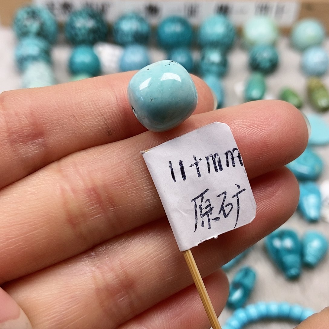 未镶嵌绿松石珠宝半成品