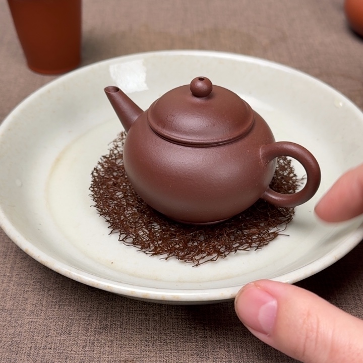 桃***白茶壶紫砂小品功夫茶小细节