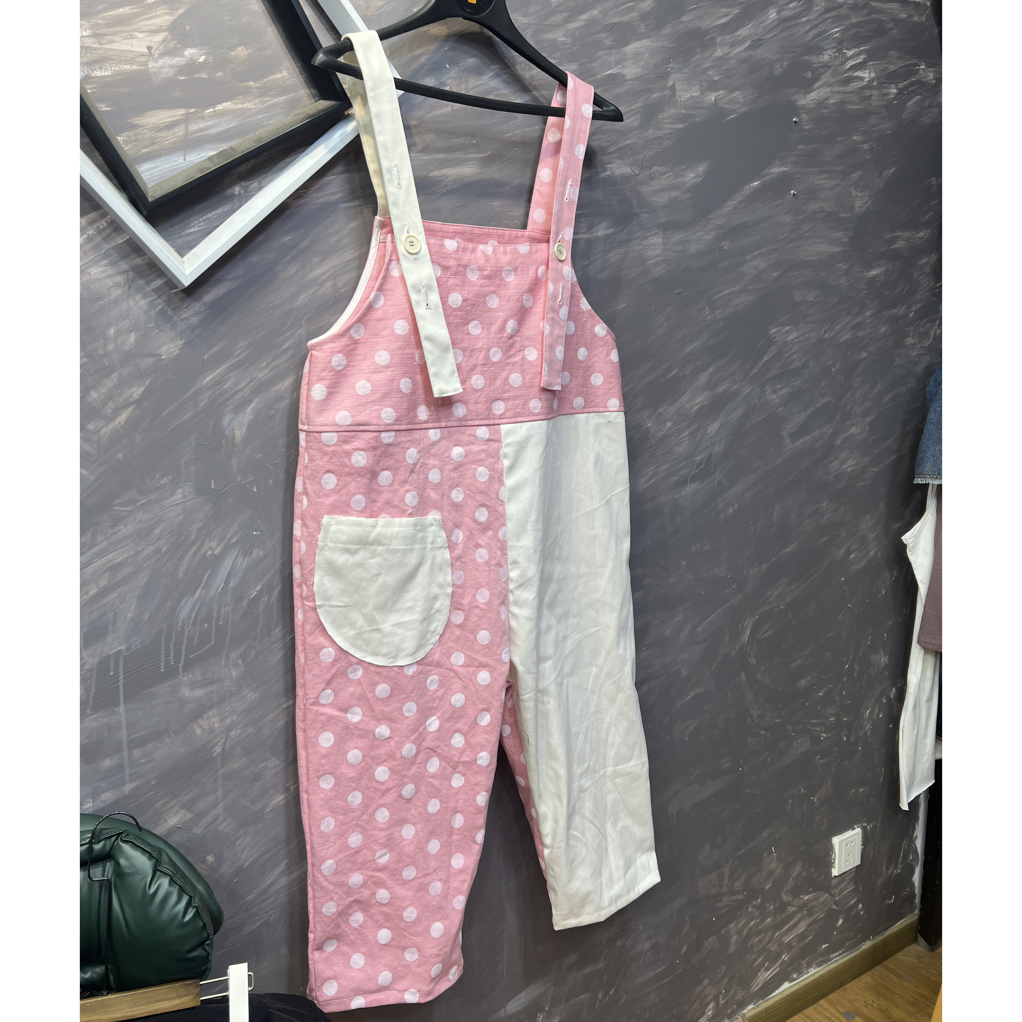 念北穿搭女款日系九分背带裤嘻哈宽松吊带连体哈伦裤