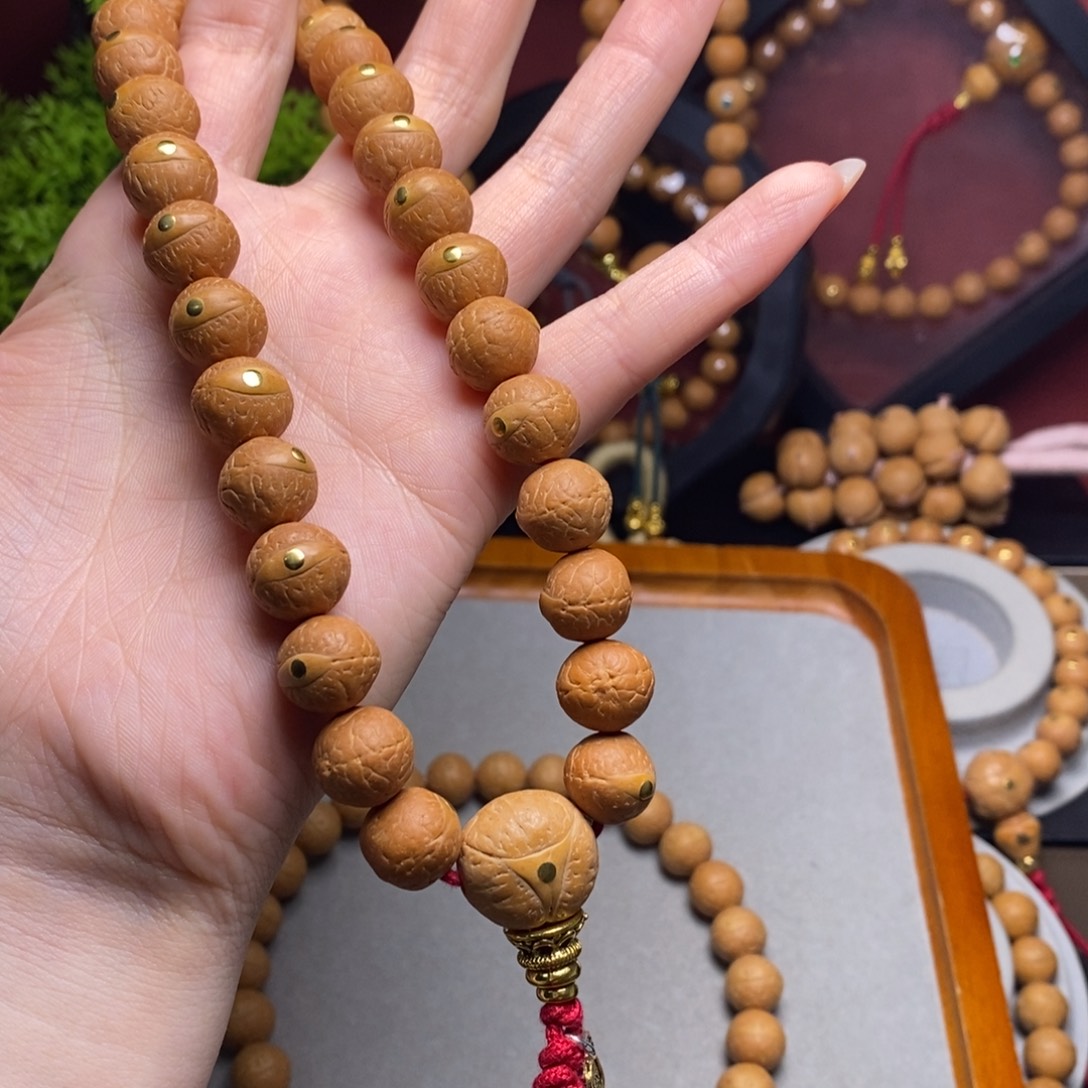 .***.手串凤眼菩提12手持铜