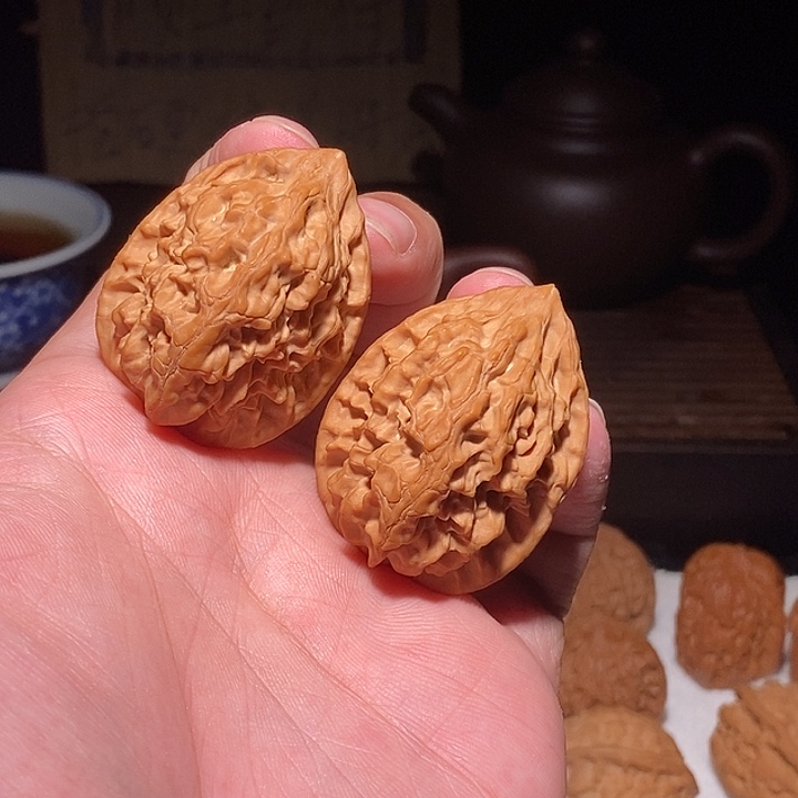 晴***~文玩核桃手把件朱雀鸡心