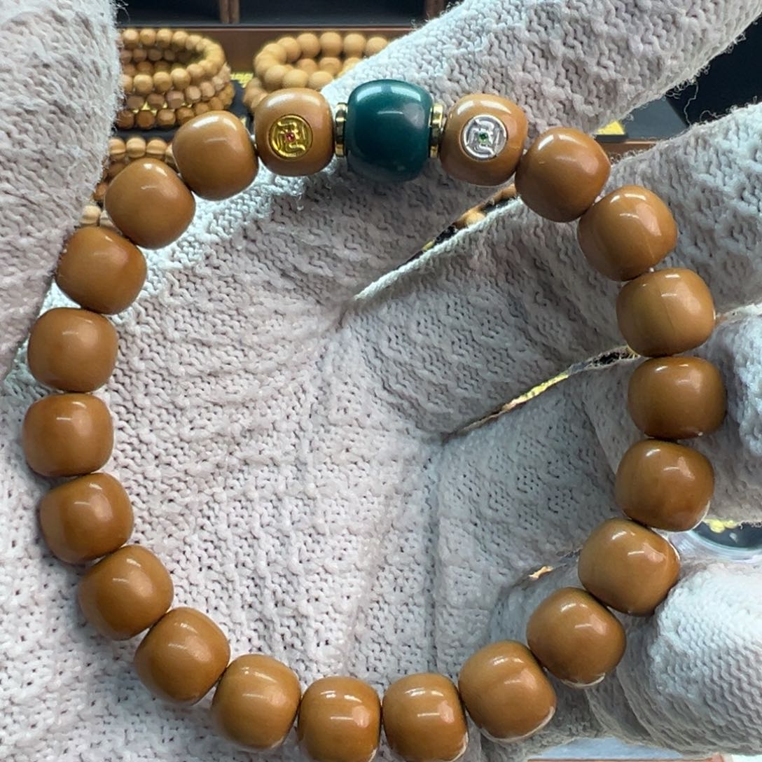 猴头核桃吊坠老型➕金银双转运珠➕配饰