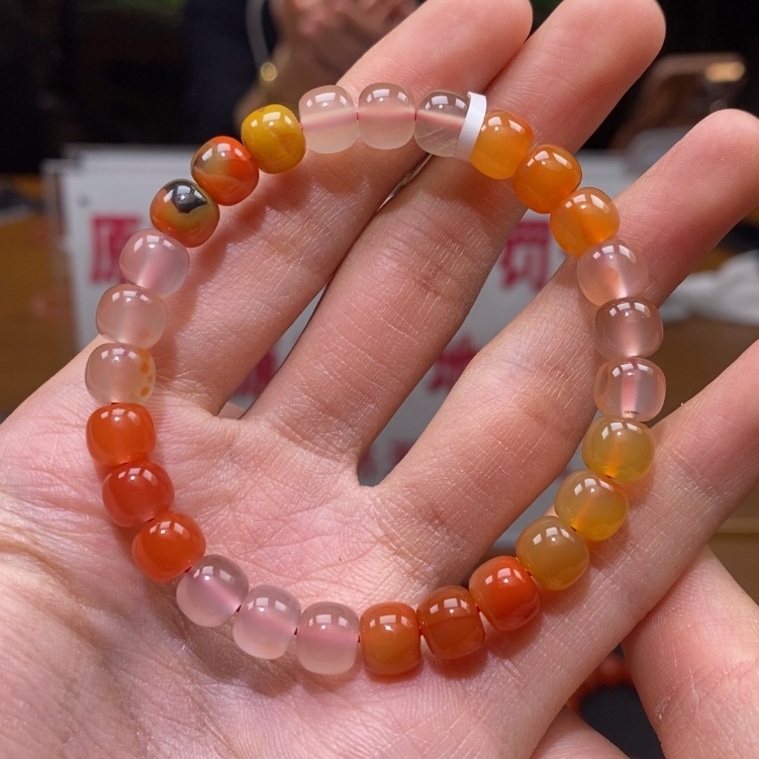 南红玛瑙串未镶嵌7➕多宝