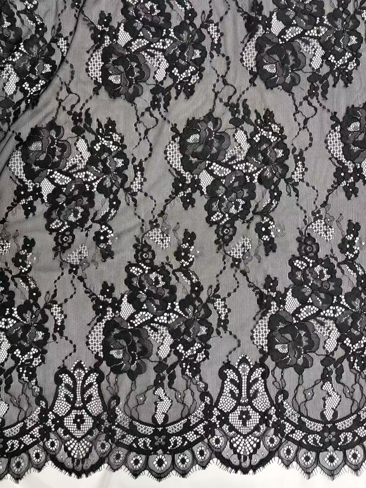 秋冬上新超宽睫毛蕾丝法蕾布料135