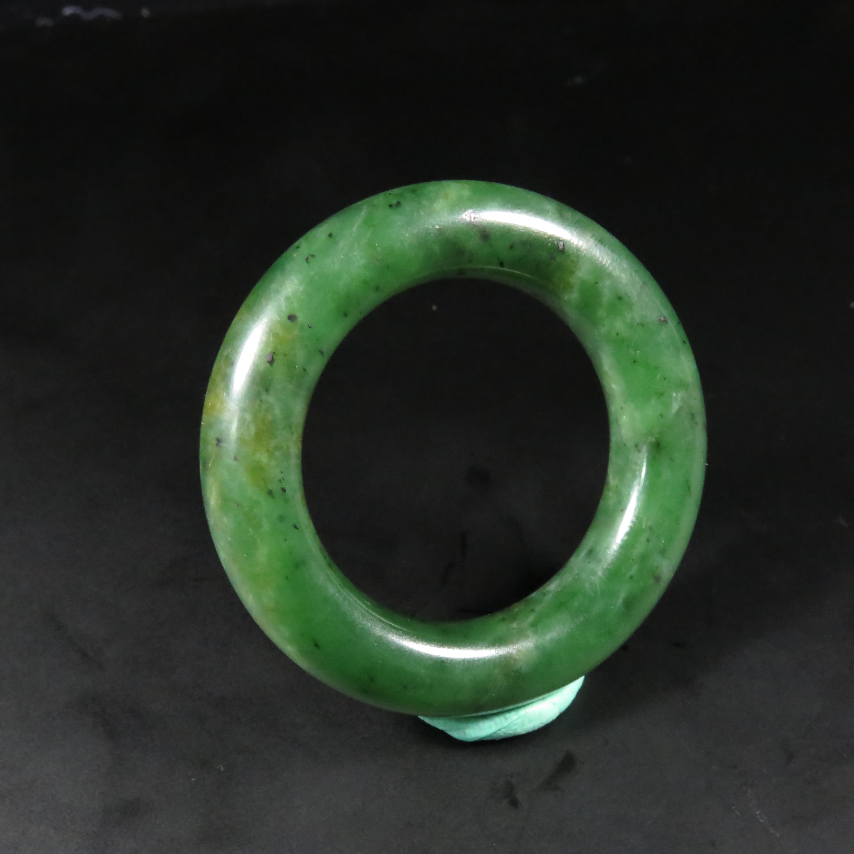 民国碧玉文人环/HY583394/和田玉/槐荫山房