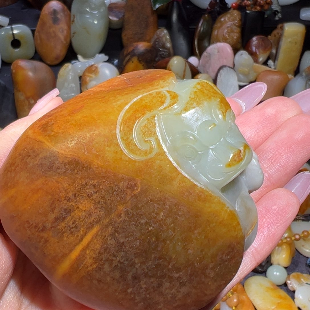 和田玉把件未镶嵌茅*