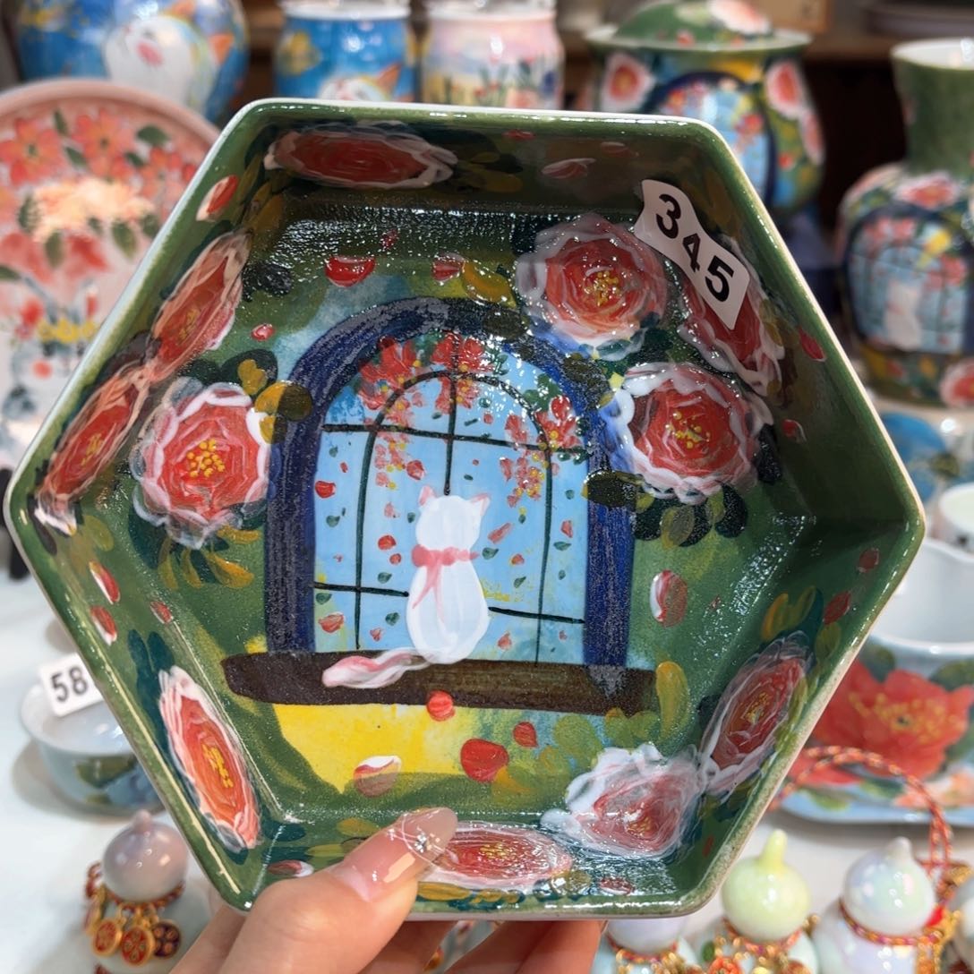 景德镇手绘高温釉下彩陶瓷茶具