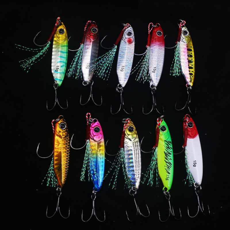 2远投蓝色刀二代铁板钓鱼翘嘴鲈鱼路亚饵硬饵6066三本钩黑镍