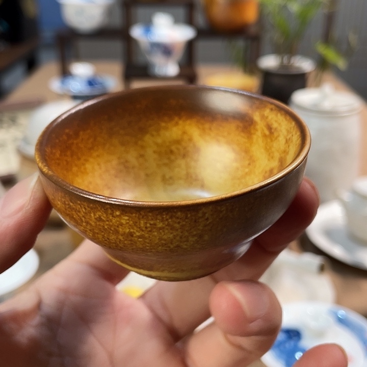 瓷片好看的茶杯陶的不错