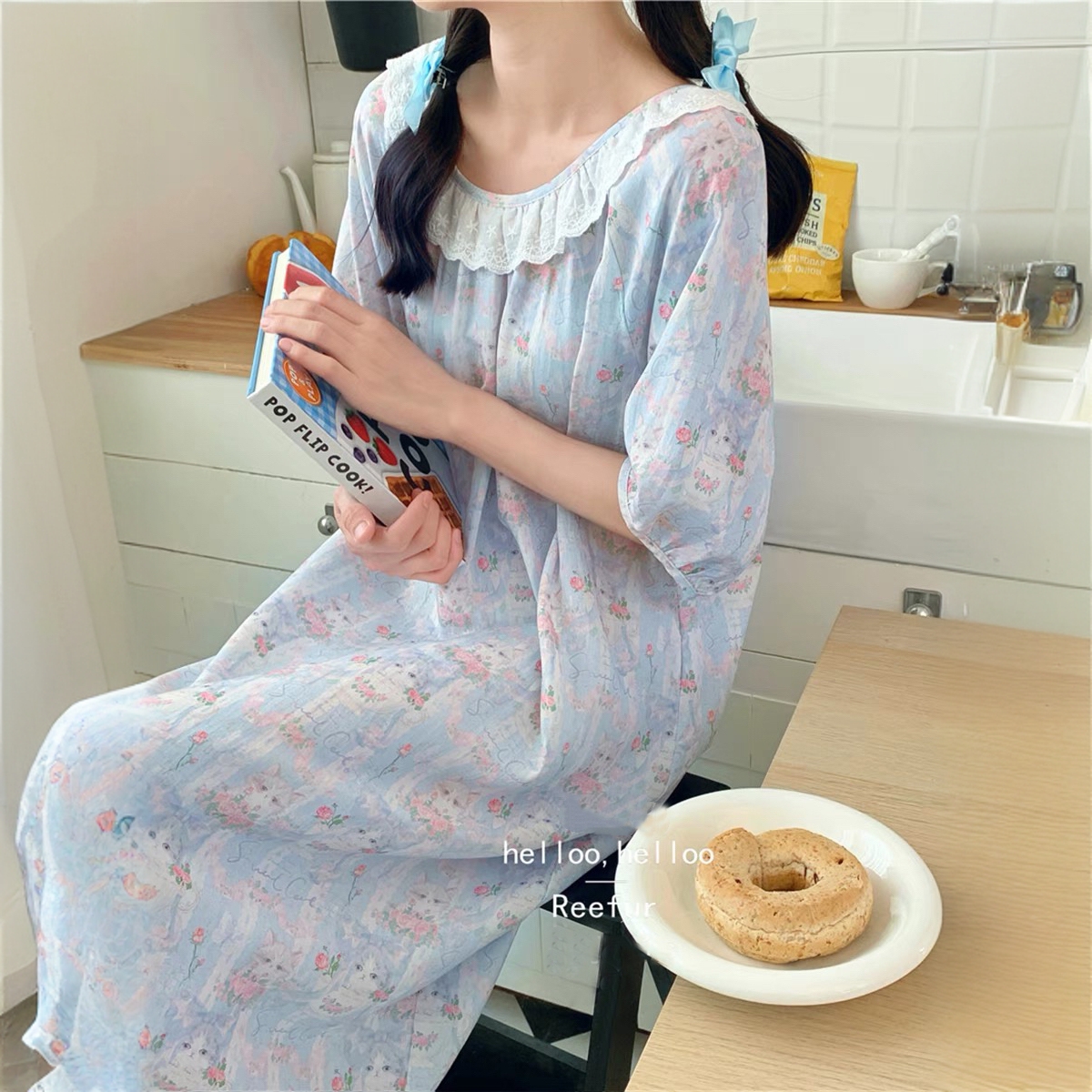 3.【睡裙款】先选编码！后选尺码！ins宽松甜美性感网红睡衣家居服