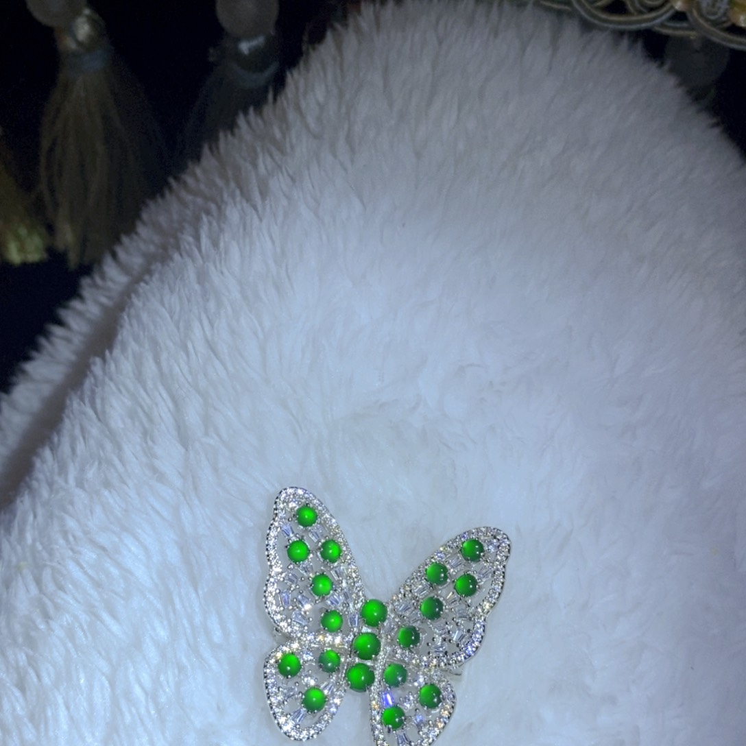 翡翠颈饰银S925镶嵌天然翡翠