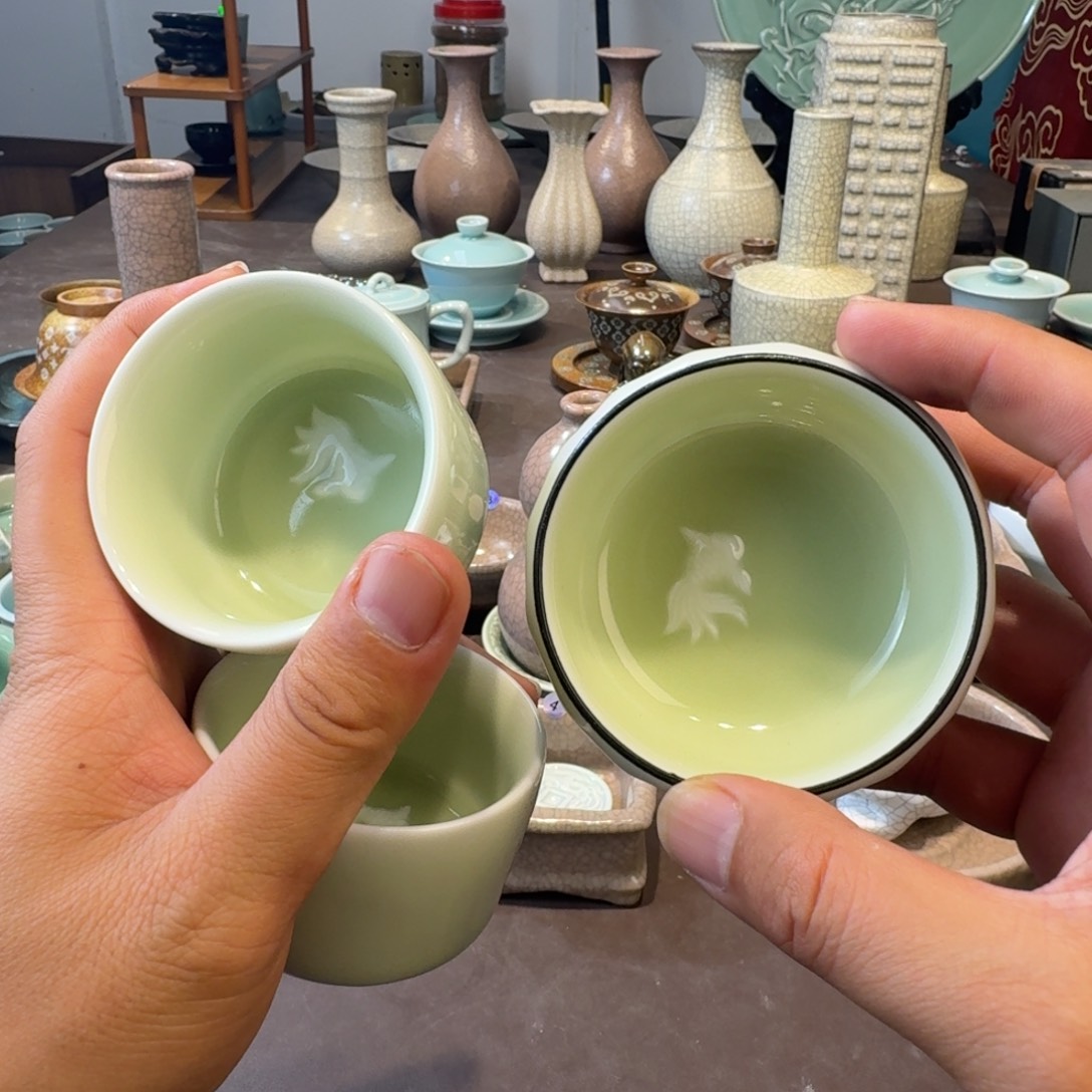龙泉青瓷茶具微瑕