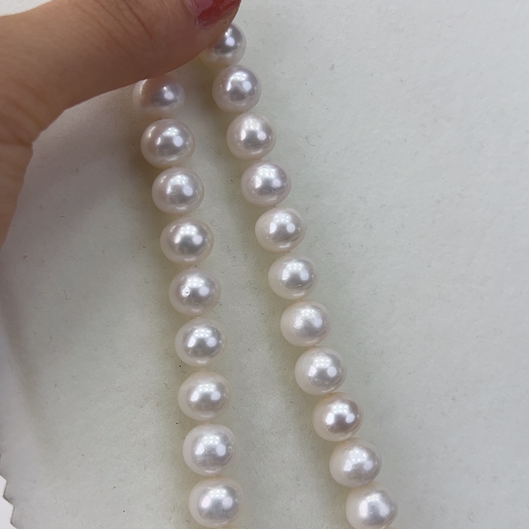 淡水珍珠颈饰银S925镶嵌➕11澳白光